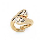 Ring 0101: 18k gold toi et moi ring with two round lab-grown diamonds and flush-set scatter (design render)